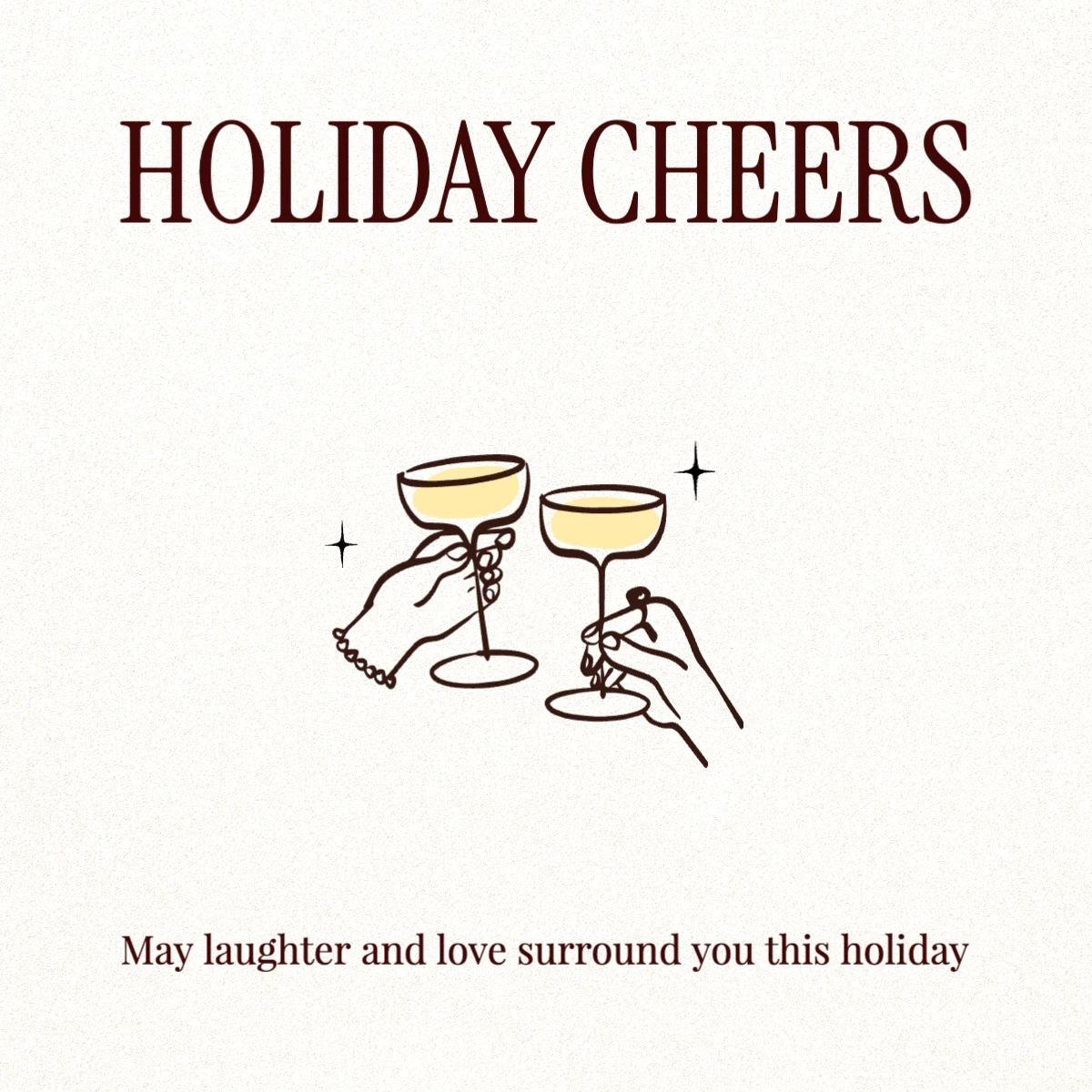 Minimalist Illustrative Holiday Greeting Card