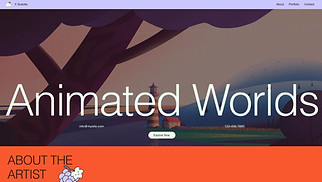 Portfolio & CV website templates - Animation Illustrator (Radiant)
