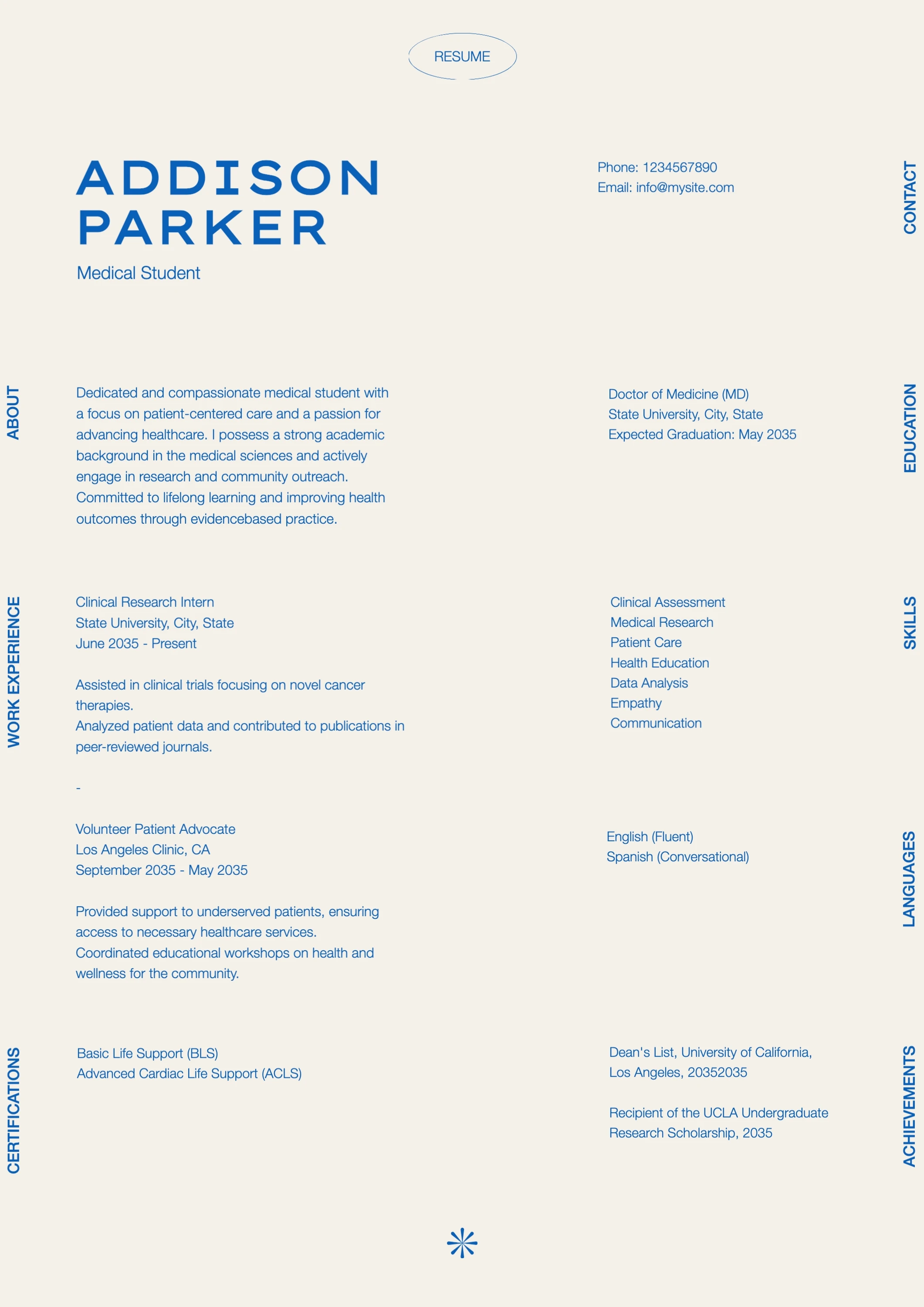 Elegant Clean College  Resume
