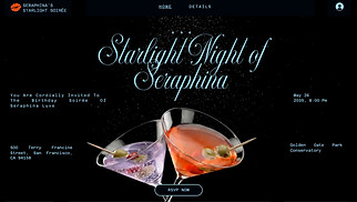 Шаблони у категорії «Заходи» — «Birthday Invitation (Glam)»