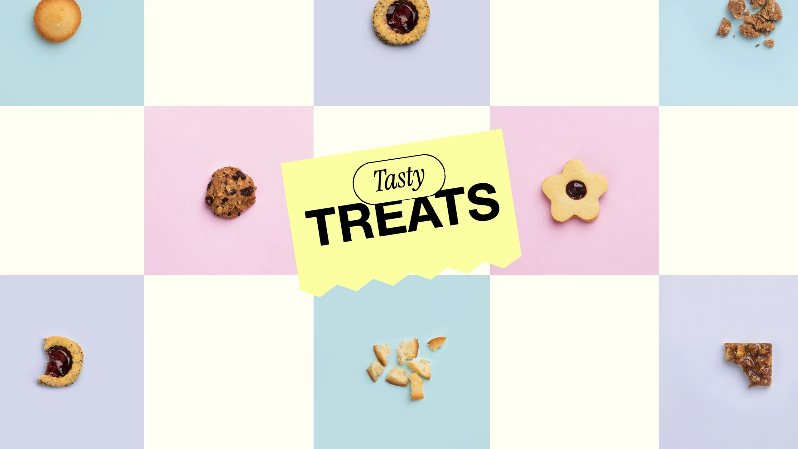 Playful Retro Pop Colorful Food & Drinks YouTube Banner