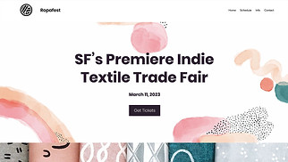 Events website templates - Textile Trade Fair