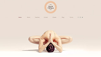 Spor ve Fitness site şablonları - Yoga Stüdyosu