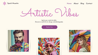 Blog website templates - Creative Inspiration Blog (Colorful)