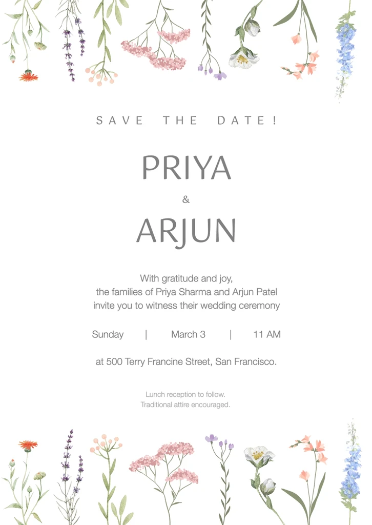 save the date template printable