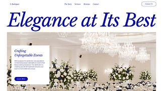 Events website templates - Ballroom Event Planner (Classy)