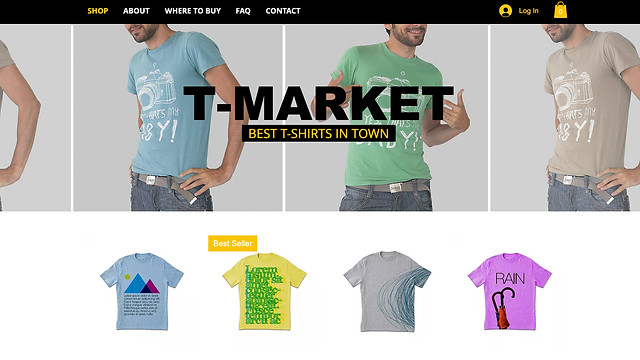 Fashion website templates - T-shirt Market