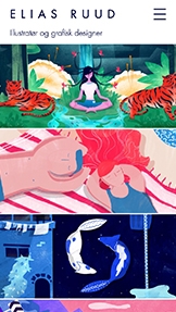 Porteføljer og CV website templates – Illustratør 