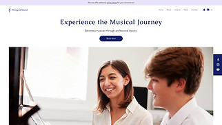 Hjemmesideskabeloner til online-uddannelse - Musikskole