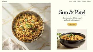 Restaurant website templates - Indian Restaurant (Retro)