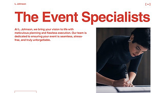 Events website templates - Event Planning Company (Modern)