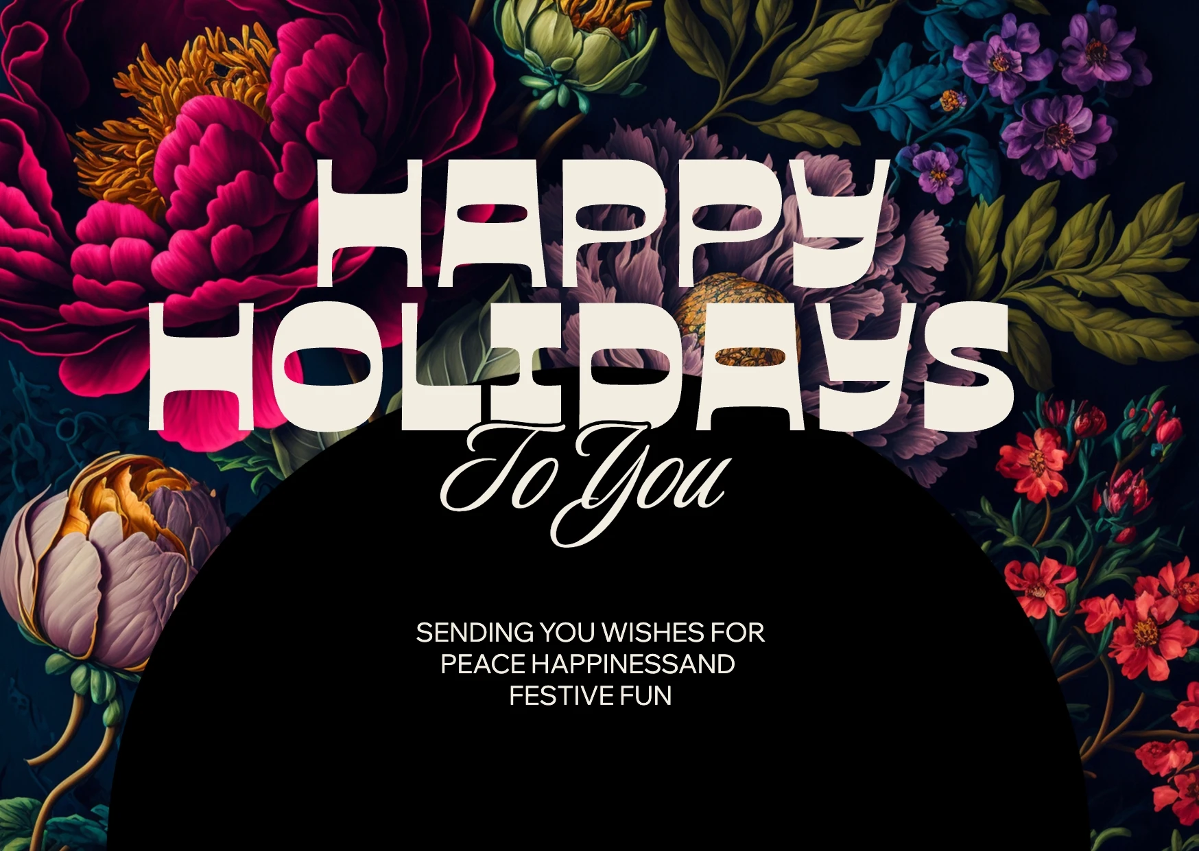 Bold Dark Holiday Greeting Card
