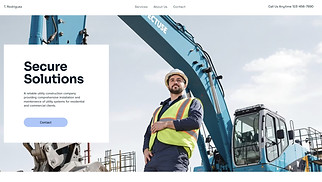 Industrial website templates - Utility Construction Company (Classic)