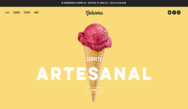 Templates de Restaurantes e Comida - Sorveteria