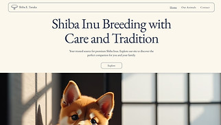  website templates - Dog Breeder (Minimalist)