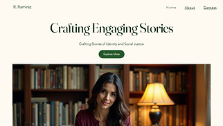 Literary Arts website templates - Author (Earthy)
