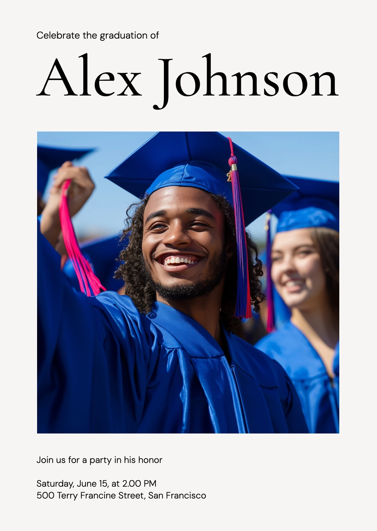 Classic Clean Graduation Invitation