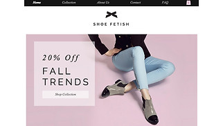 เทมเพลตเว็บไซต์ ร้านค้าออนไลน์ - รองเท้าสตรี