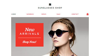 E-Ticaret site şablonları - Gözlük Mağazası