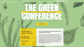 미팅 및 컨퍼런스 웹 사이트 템플릿 – 환경 보호 콘퍼런스