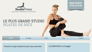 Templates de sites web Tous - Studio de pilates
