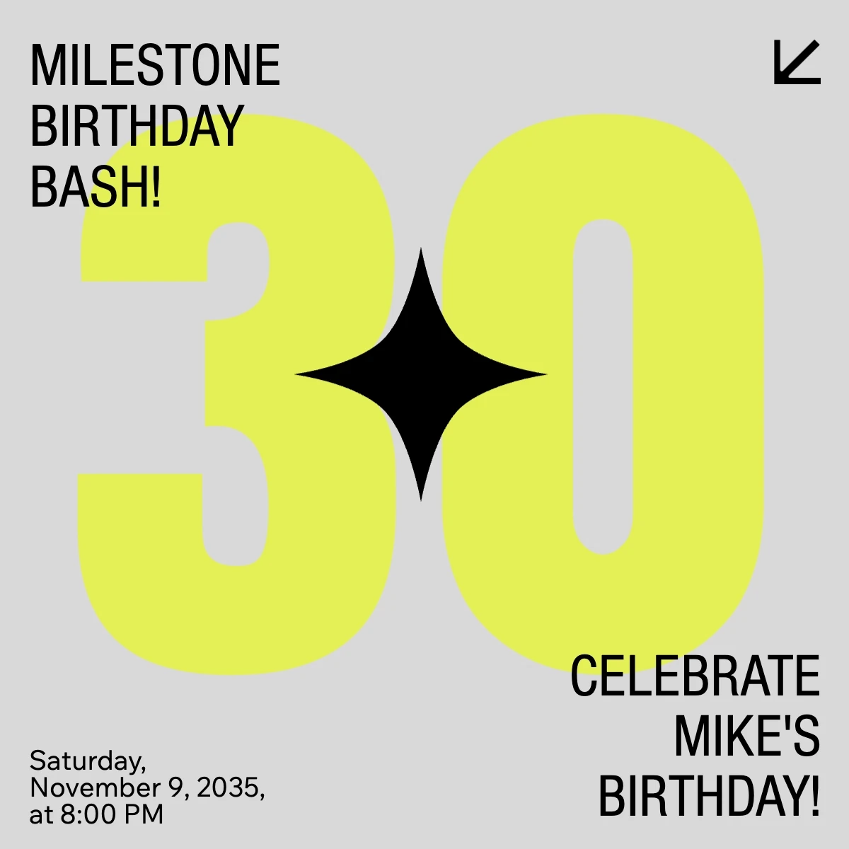 Romantic Abstract Birthday Invitation