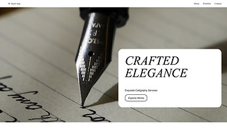 Hepsi site şablonları - Calligrapher Portfolio (Elegant)