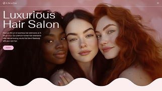 Beauty & Hair website templates - Hair Extensions Salon (Glamorous)