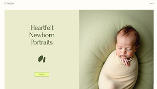 Events & Portraits website templates - Newborn & Tots Photographer (Playful)