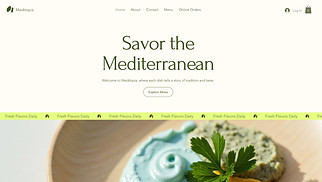Restaurant website templates - Mediterranean Restaurant Landing Page (Eclectic)