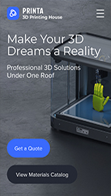 Mẫu trang web Công nghệ và Ứng dụng – Công ty in 3D