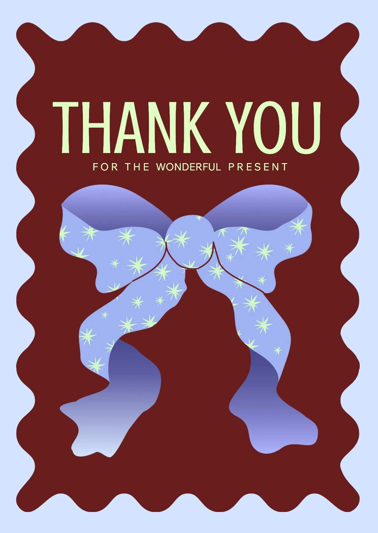 Vintage Illustrative Thank You Greeting Card