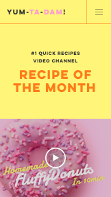 Mẫu trang web Vlog – Vlog ẩm thực