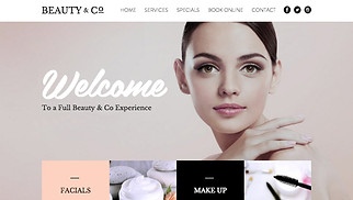 Hjemmesideskabeloner til Makeup & kosmetik - Skønhedssalon