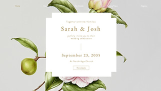 Mẫu trang web Lễ cưới - Lời mời đám cưới