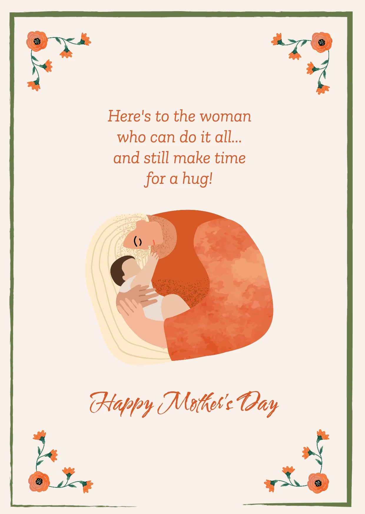 Minimalist Clean Mother's Day Greeting Card