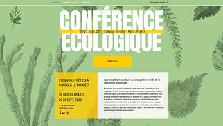 Templates de sites web Événements - Conférence sur l'environnement