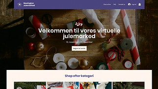 Hjemmesideskabeloner til Kunst & håndværk - Online julemarked