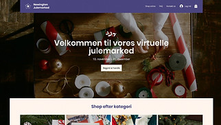 Hjemmesideskabeloner til Ferier & fester - Online julemarked