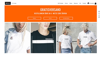 Online-Shop Website-Vorlagen - Shop für T-Shirts