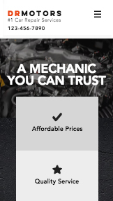 Mẫu trang web Ô tô – Thợ cơ khí