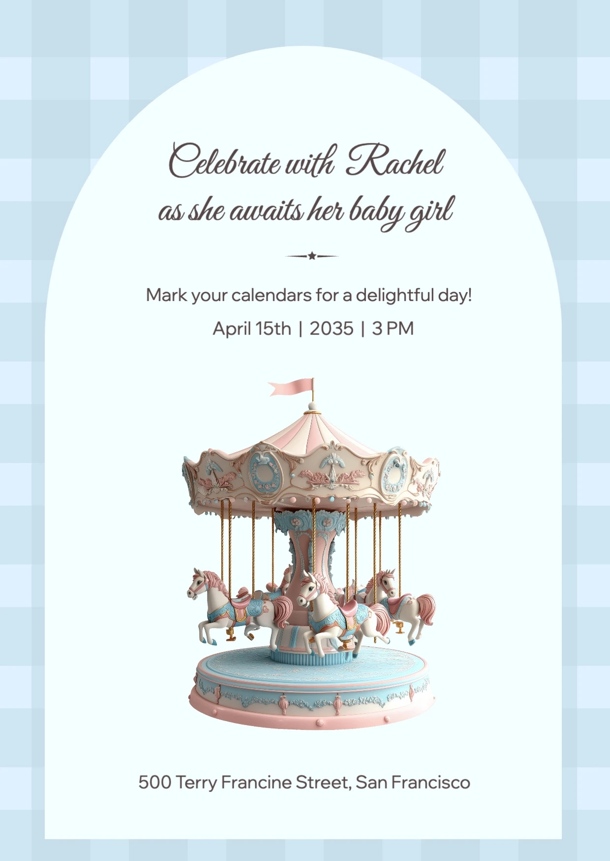 Playful Retro  Baby Shower Invitation
