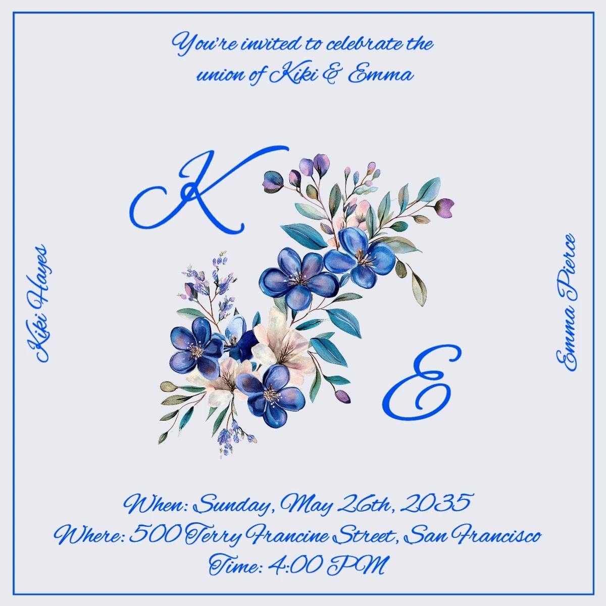 Romantic Floral Wedding Invitation