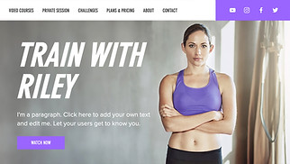 Gezondheid en wellness website templates - Fitnesstrainer