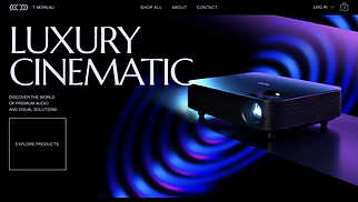 eCommerce website templates - Home Theater Store (Luxurious)