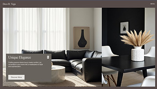 Portfolios website templates - Interior Decorator (Monochromatic)