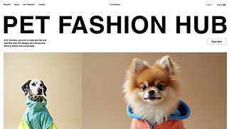 eCommerce website templates - Pet Clothing Manufacturer (Trendy)