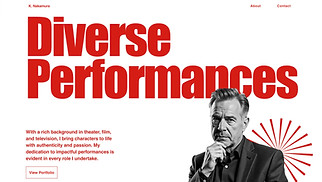 Performing Arts website templates - Actor Resume (Dramatic)