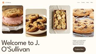 Restaurants & Food website templates - Cookie Shop (Playful)
