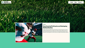 ブログ サイトテンプレート - Football Blog (Green)